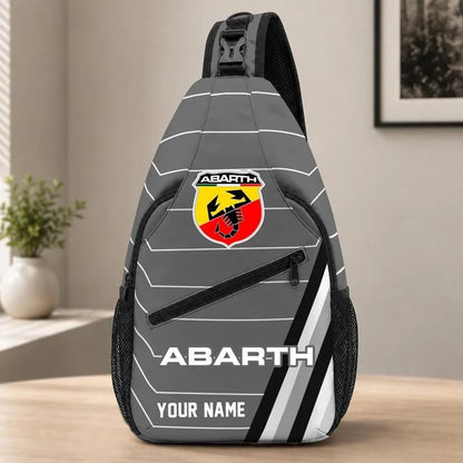 Abarth Custom Name Sling Bag – Racing Style Crossbody Backpack