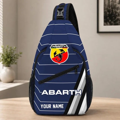 Abarth Custom Name Sling Bag – Racing Style Crossbody Backpack