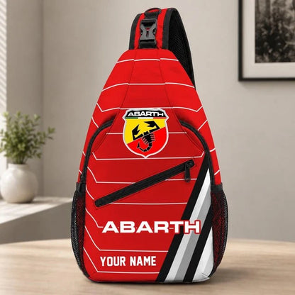 Abarth Custom Name Sling Bag – Racing Style Crossbody Backpack