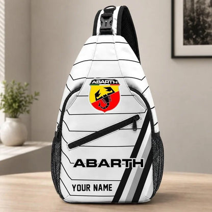Abarth Custom Name Sling Bag – Racing Style Crossbody Backpack