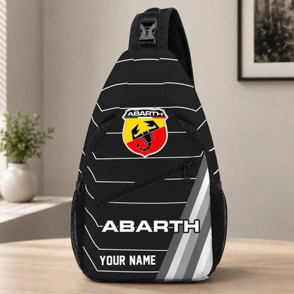 Abarth Custom Name Sling Bag – Racing Style Crossbody Backpack