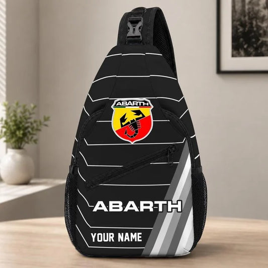 Abarth Custom Name Sling Bag – Racing Style Crossbody Backpack