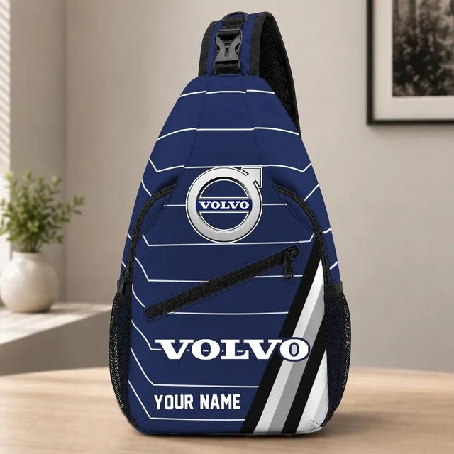 Volvo Car Custom Name Sling Bag – Racing Style Crossbody Backpack