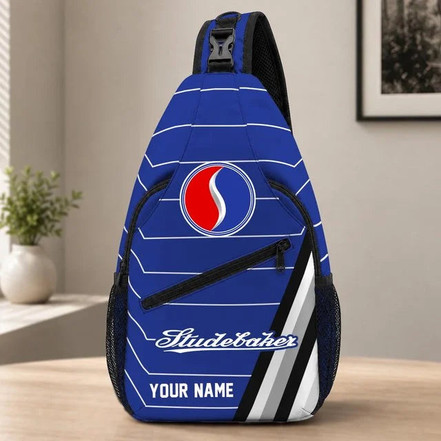 Studebaker Custom Name Sling Bag – Racing Style Crossbody Backpack