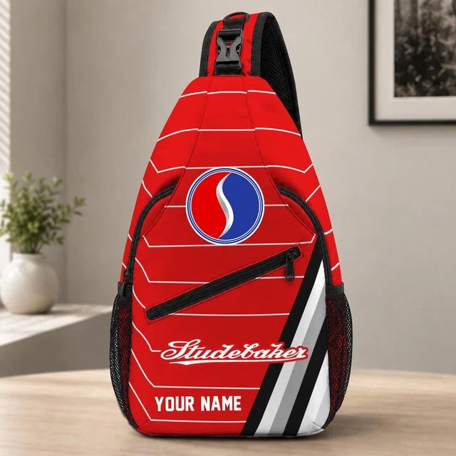 Studebaker Custom Name Sling Bag – Racing Style Crossbody Backpack