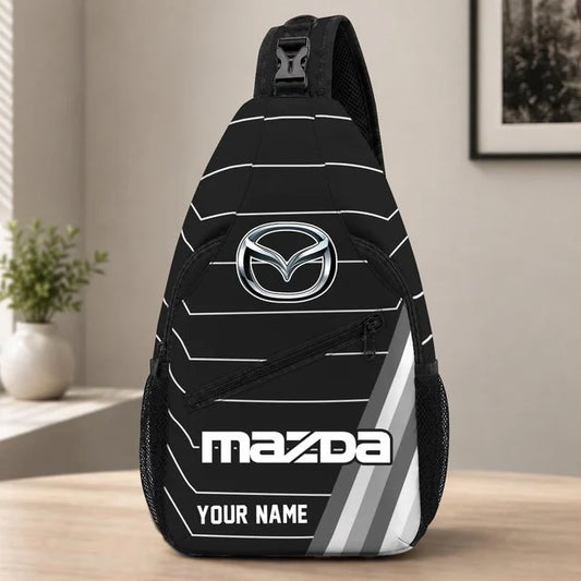 Mazda Custom Name Sling Bag – Racing Style Crossbody Backpack