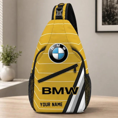 BMW Car Custom Name Sling Bag – Racing Style Crossbody Backpack
