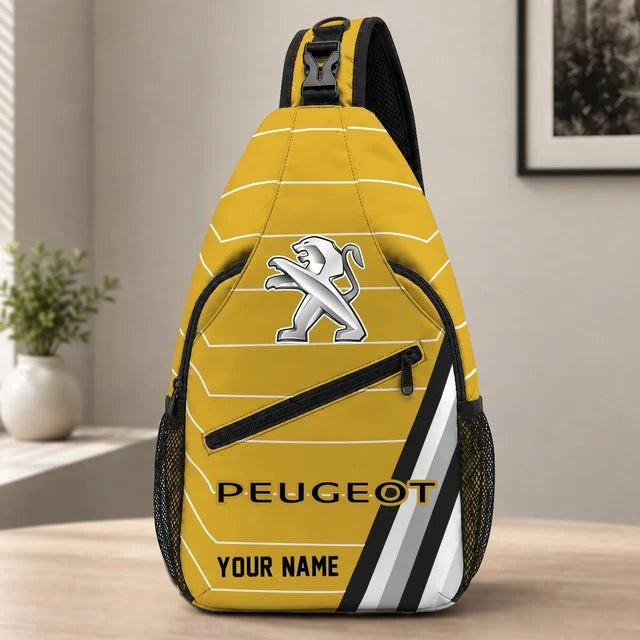 Peugeot Custom Name Sling Bag – Racing Style Crossbody Backpack