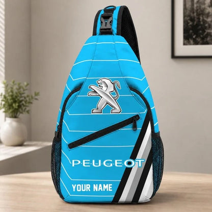 Peugeot Custom Name Sling Bag – Racing Style Crossbody Backpack