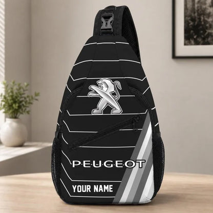 Peugeot Custom Name Sling Bag – Racing Style Crossbody Backpack