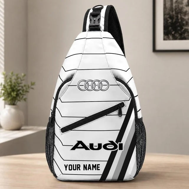 Audi Custom Name Sling Bag – Racing Style Crossbody Backpack