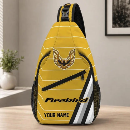 Firebird Pontiac Custom Name Sling Bag – Racing Style Crossbody Backpack