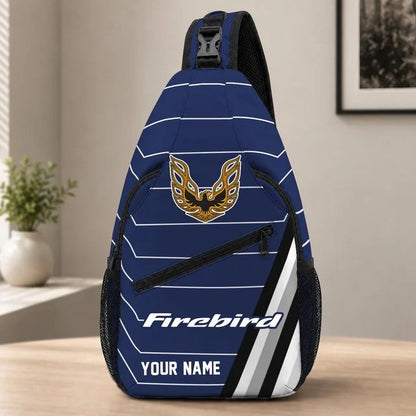 Firebird Pontiac Custom Name Sling Bag – Racing Style Crossbody Backpack