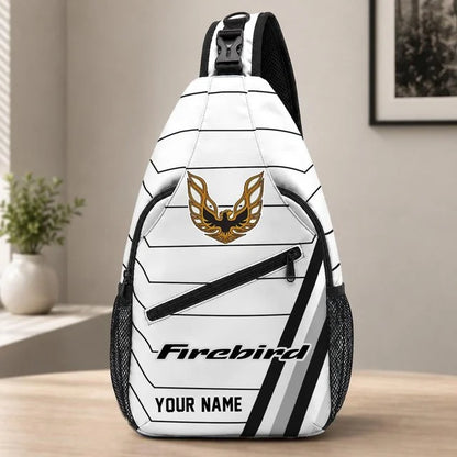 Firebird Pontiac Custom Name Sling Bag – Racing Style Crossbody Backpack