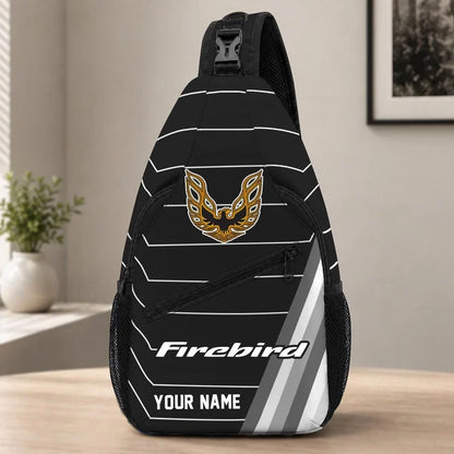 Firebird Pontiac Custom Name Sling Bag – Racing Style Crossbody Backpack