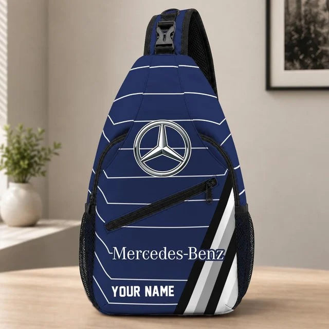 Mercedes-Benz Custom Name Sling Bag – Racing Style Crossbody Backpack