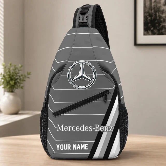 Mercedes-Benz Custom Name Sling Bag – Racing Style Crossbody Backpack