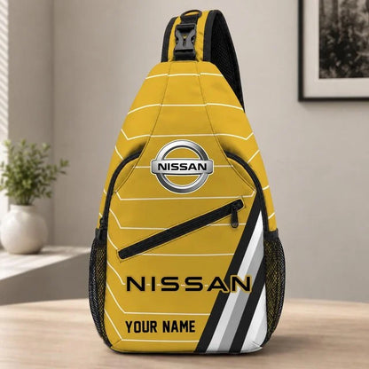 Nissan Custom Name Sling Bag – Racing Style Crossbody Backpack