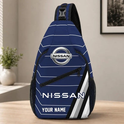 Nissan Custom Name Sling Bag – Racing Style Crossbody Backpack