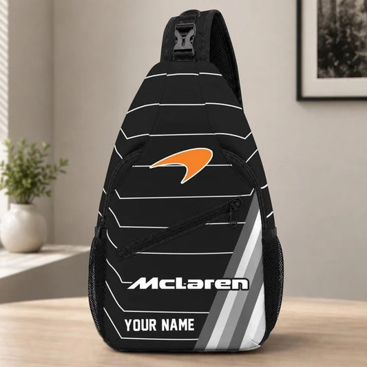 McLaren Custom Name Sling Bag – Racing Style Crossbody Backpack