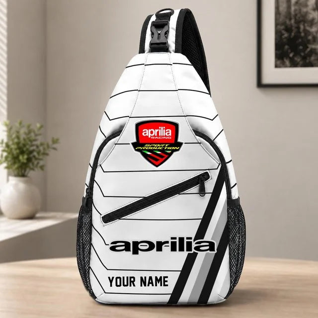 Aprilia Motorcycles Sling Bag – Custom Name Crossbody Bag