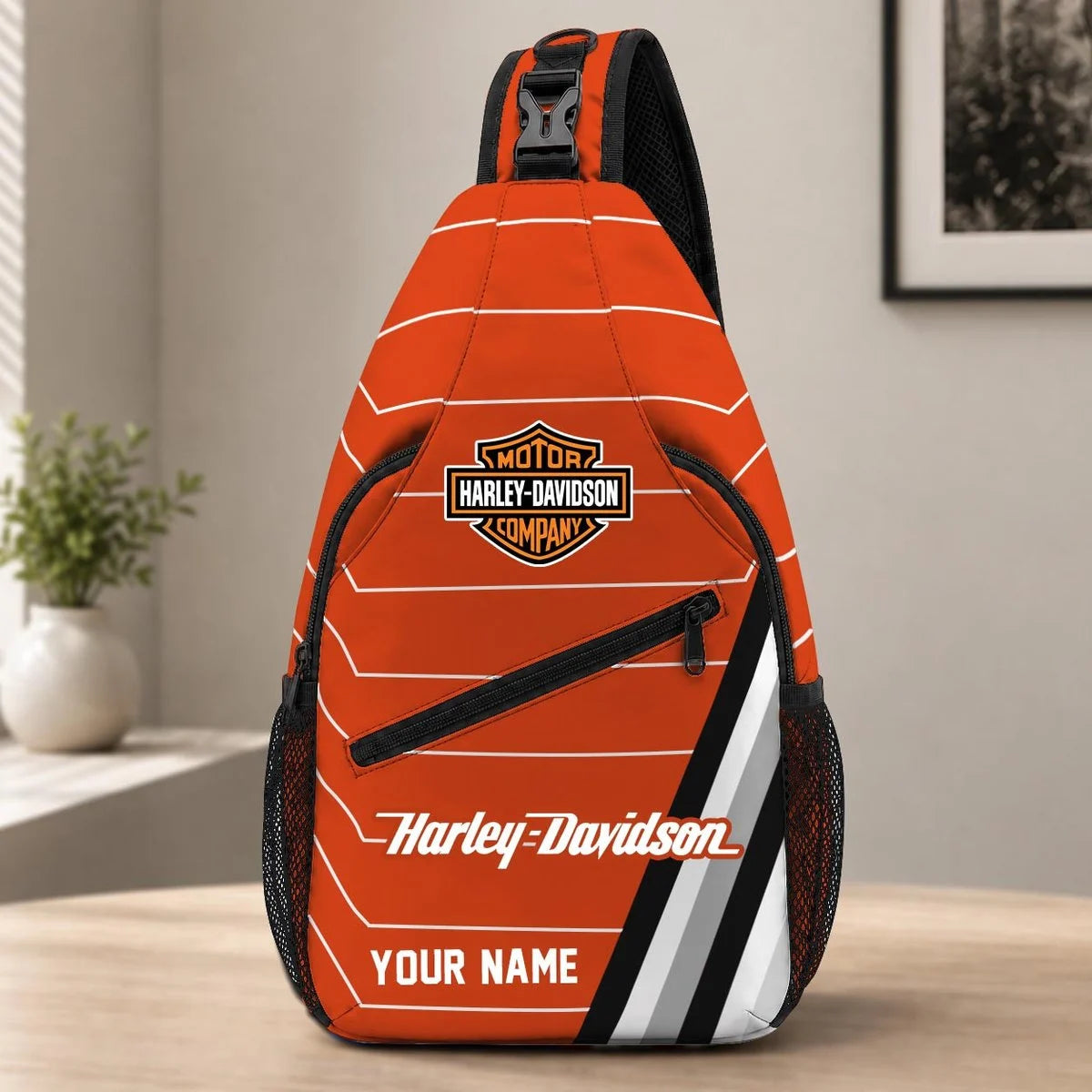Harley-Davidson Sling Bag – Custom Name Crossbody Bag