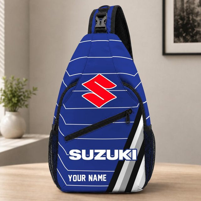 Suzuki Motorcycles Sling Bag – Custom Name Crossbody Bag