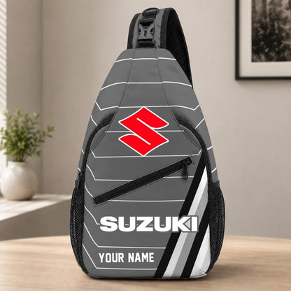 Suzuki Motorcycles Sling Bag – Custom Name Crossbody Bag