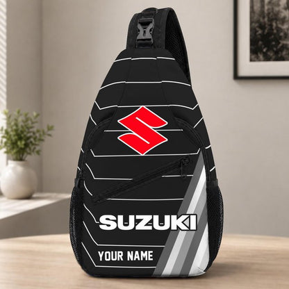 Suzuki Motorcycles Sling Bag – Custom Name Crossbody Bag