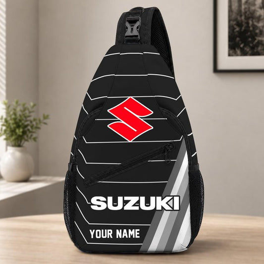 Suzuki Motorcycles Sling Bag – Custom Name Crossbody Bag
