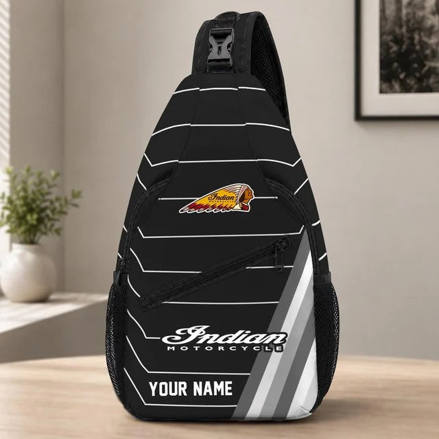 Indian Motorcycle Sling Bag – Custom Name Crossbody Bag
