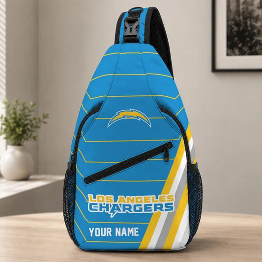 Los Angeles Chargers Football Team Sling Bag – Custom Name Crossbody Bag