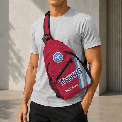 Tennessee Titans Football Team Sling Bag – Custom Name Crossbody Bag