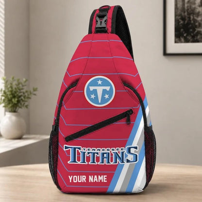Tennessee Titans Football Team Sling Bag – Custom Name Crossbody Bag