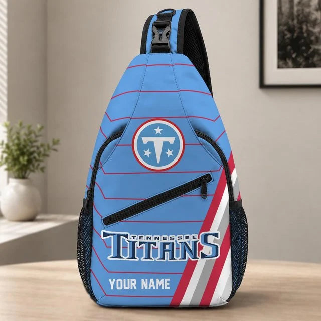 Tennessee Titans Football Team Sling Bag – Custom Name Crossbody Bag