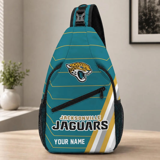 Jacksonville Jaguars Football Team Sling Bag – Custom Name Crossbody Bag