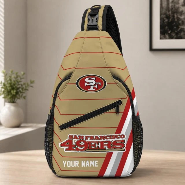 San Francisco 49ers Football Team Sling Bag – Custom Name Crossbody Bag