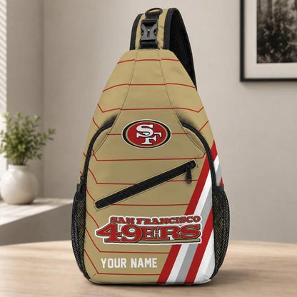 San Francisco 49ers Football Team Sling Bag – Custom Name Crossbody Bag