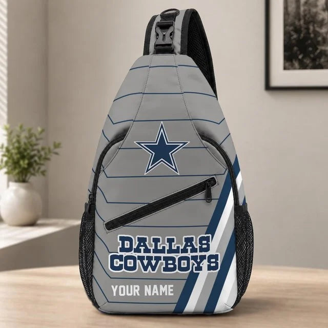 Dallas Cowboys Football Team Sling Bag – Custom Name Crossbody Bag