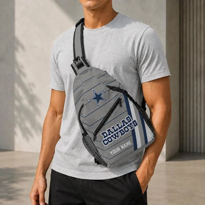 Dallas Cowboys Football Team Sling Bag – Custom Name Crossbody Bag