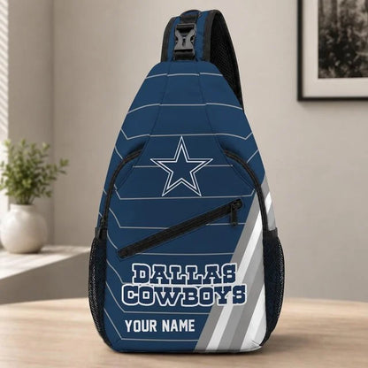 Dallas Cowboys Football Team Sling Bag – Custom Name Crossbody Bag