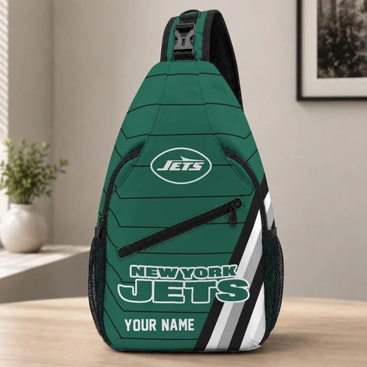New York Jets Football Team Sling Bag – Custom Name Crossbody Bag