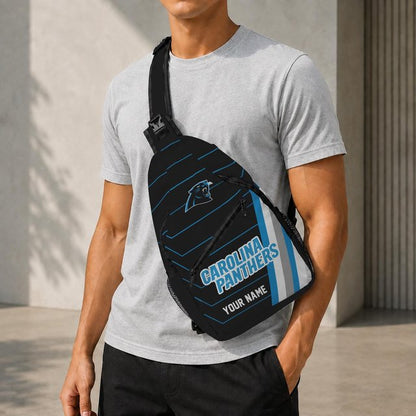 Carolina Panthers Football Team Sling Bag – Custom Name Crossbody Bag