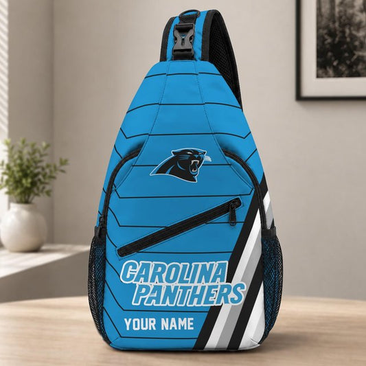 Carolina Panthers Football Team Sling Bag – Custom Name Crossbody Bag