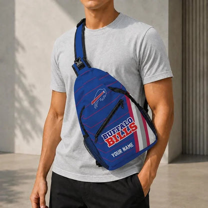 Buffalo Bills Football Team Sling Bag – Custom Name Crossbody Bag
