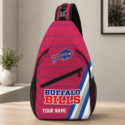 Buffalo Bills Football Team Sling Bag – Custom Name Crossbody Bag