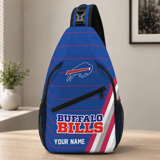 Buffalo Bills Football Team Sling Bag – Custom Name Crossbody Bag