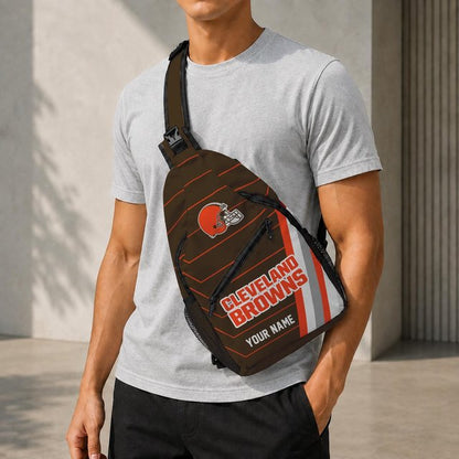 Cleveland Browns Football Team Sling Bag – Custom Name Crossbody Bag