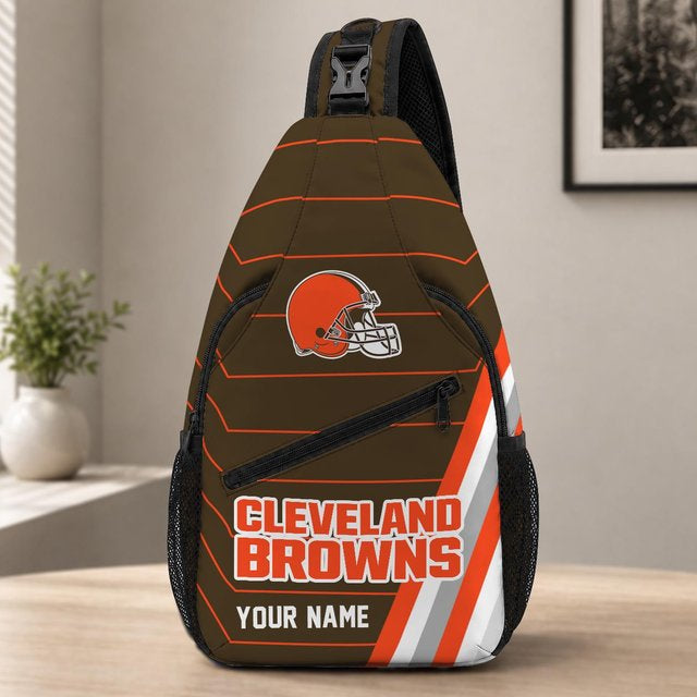 Cleveland Browns Football Team Sling Bag – Custom Name Crossbody Bag