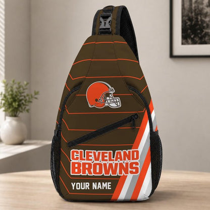 Cleveland Browns Football Team Sling Bag – Custom Name Crossbody Bag